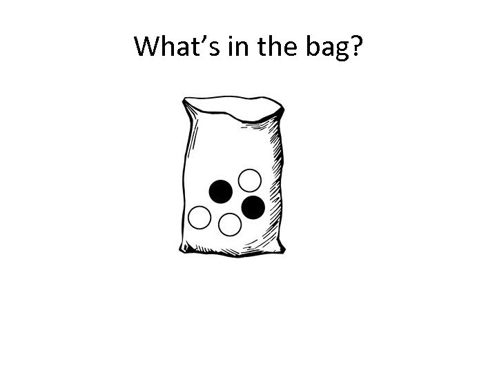 What’s in the bag? 