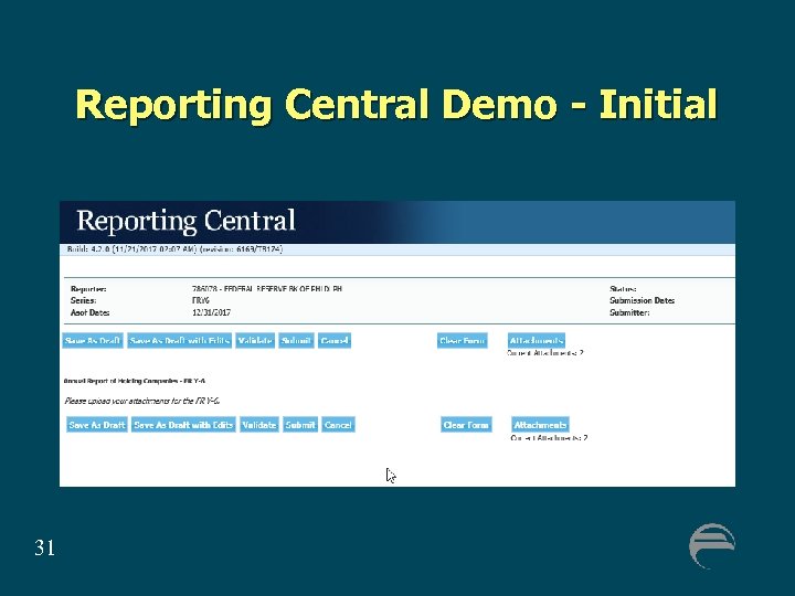 Reporting Central Demo - Initial 31 