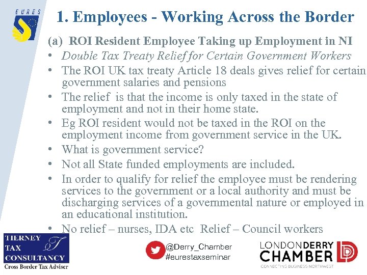 1. Employees - Working Across the Border (a) ROI Resident Employee Taking up Employment