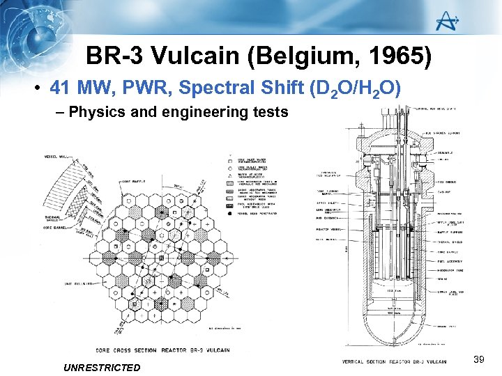 BR-3 Vulcain (Belgium, 1965) • 41 MW, PWR, Spectral Shift (D 2 O/H 2