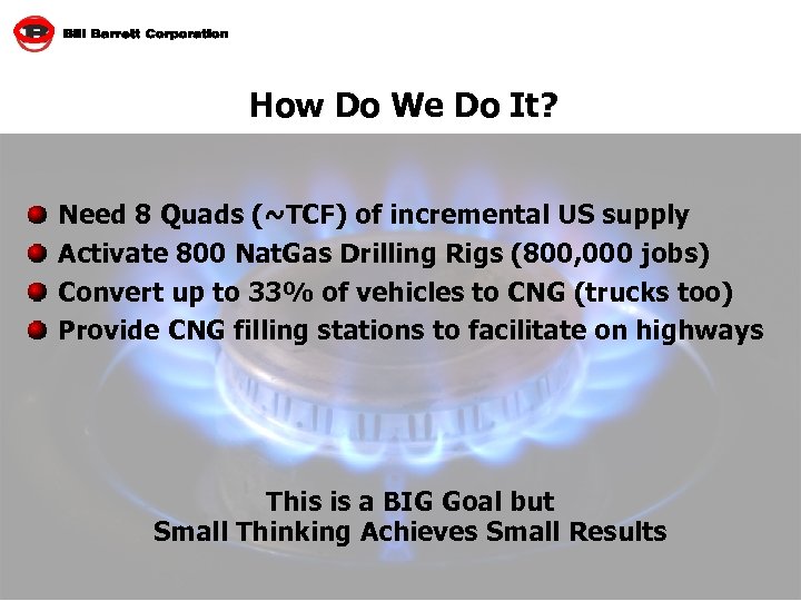 How Do We Do It? Need 8 Quads (~TCF) of incremental US supply Activate