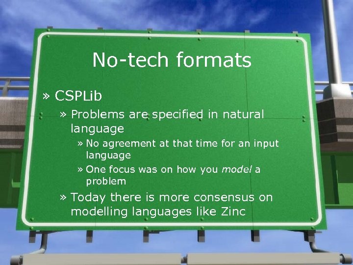 No-tech formats » CSPLib » Problems are specified in natural language » No agreement