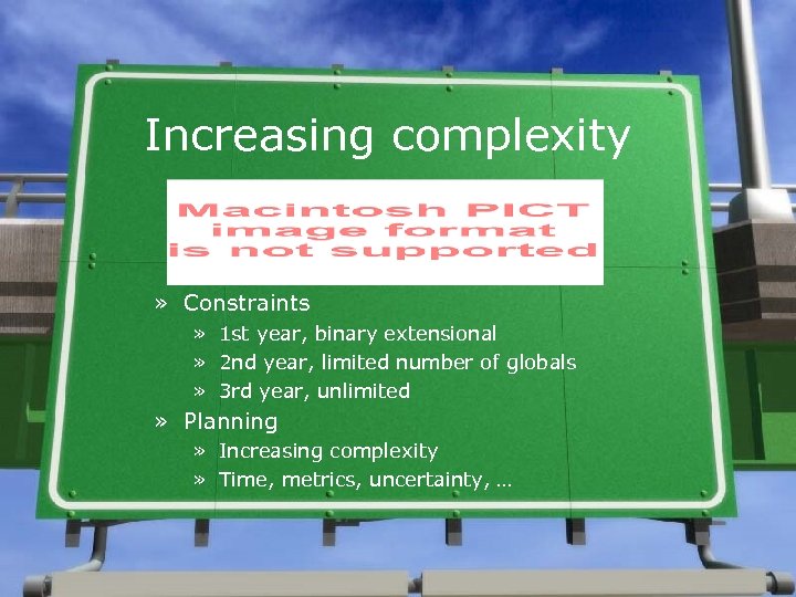 Increasing complexity » Constraints » 1 st year, binary extensional » 2 nd year,