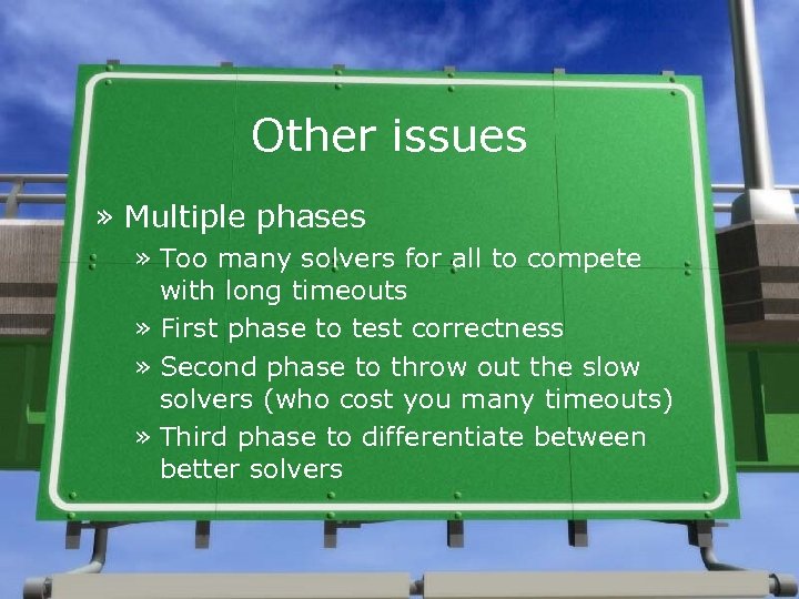 Other issues » Multiple phases » Too many solvers for all to compete with