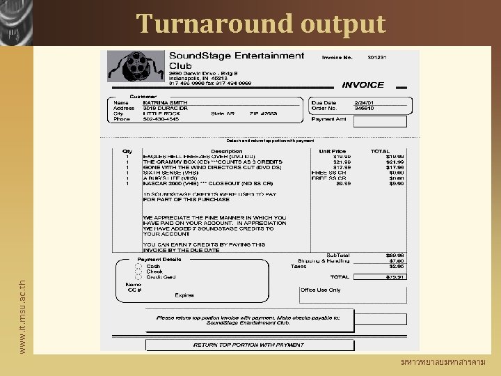 www. it. msu. ac. th Turnaround output มหาวทยาลยมหาสารคาม 