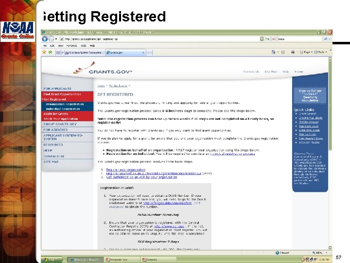 Getting Registered Page 57 