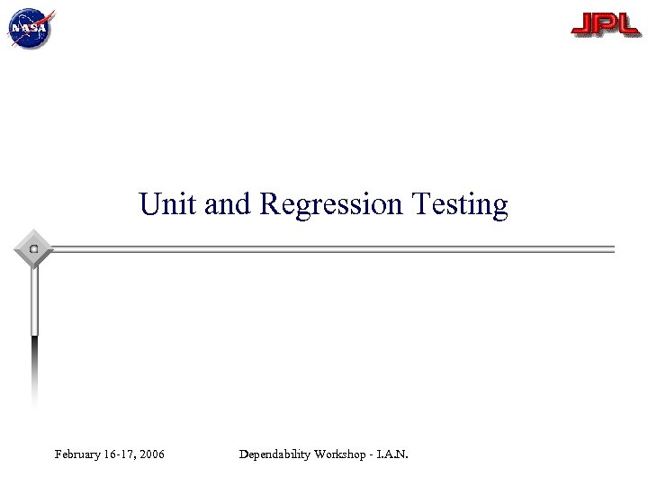 Unit and Regression Testing February 16 -17, 2006 Dependability Workshop - I. A. N.