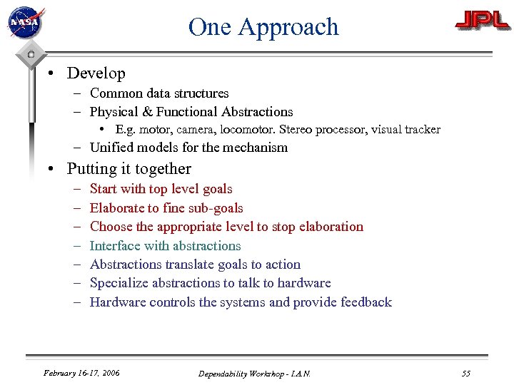 One Approach • Develop – Common data structures – Physical & Functional Abstractions •