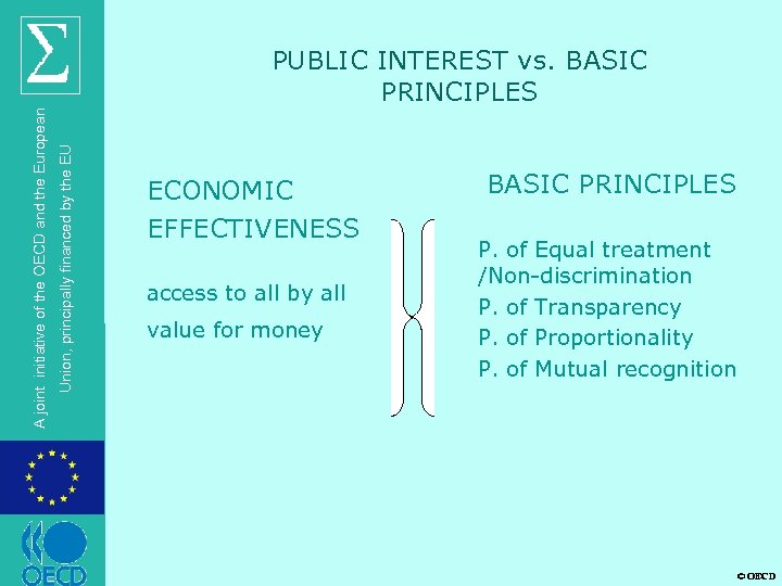 Union, principally financed by the EU A joint initiative of the OECD and the