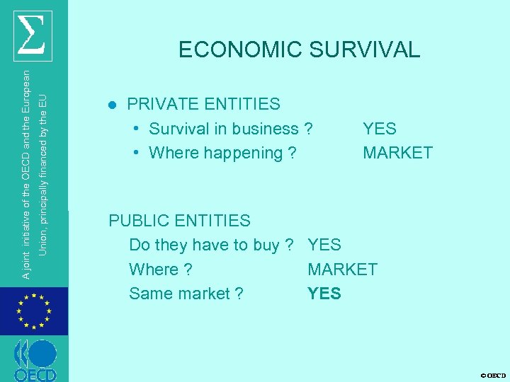 Union, principally financed by the EU A joint initiative of the OECD and the