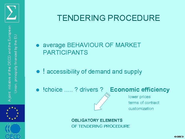 Union, principally financed by the EU A joint initiative of the OECD and the