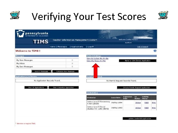 Verifying Your Test Scores 