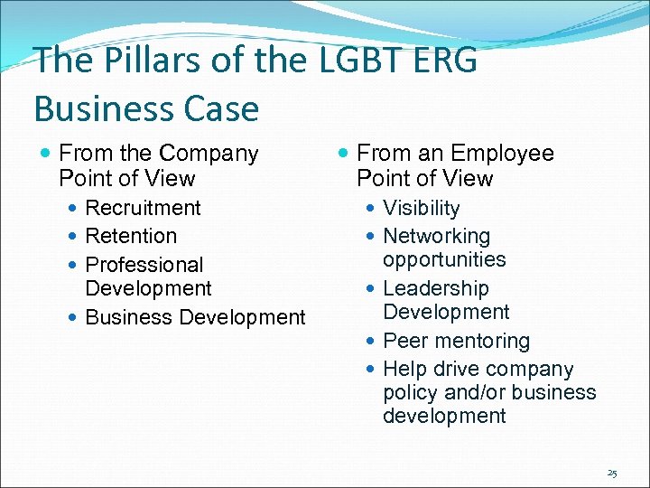 The Pillars of the LGBT ERG Business Case From the Company Point of View