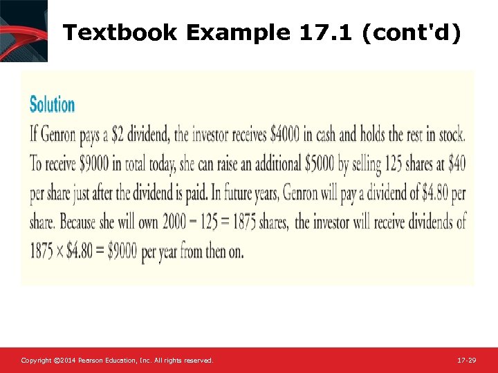 Textbook Example 17. 1 (cont'd) Copyright © 2014 Pearson Education, Inc. All rights reserved.