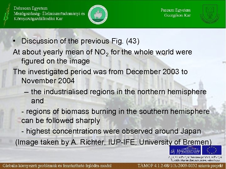  • Discussion of the previous Fig. (43) At about yearly mean of NO