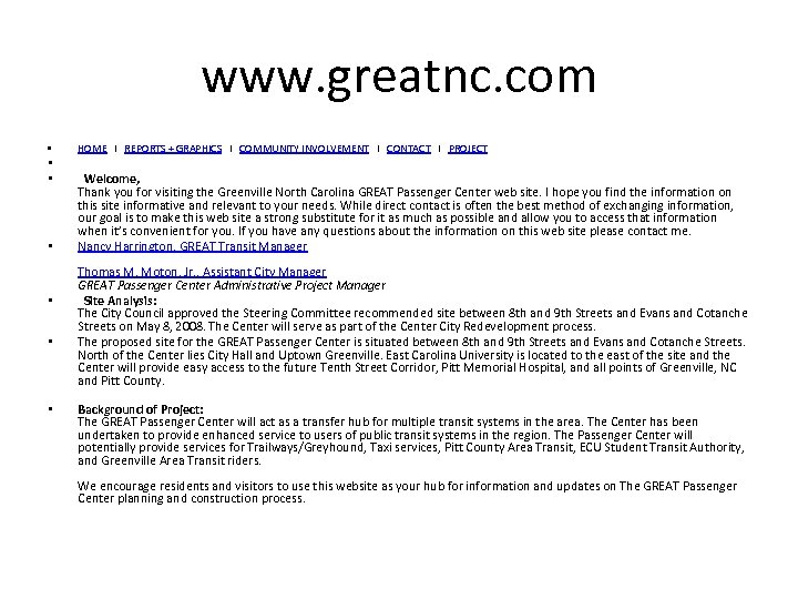 www. greatnc. com • • HOME I REPORTS + GRAPHICS I COMMUNITY INVOLVEMENT I