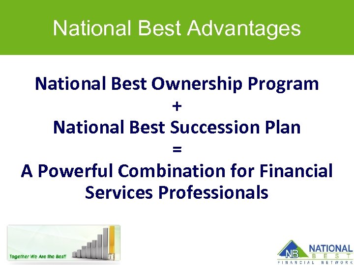 National Best Advantages National Best Ownership Program + National Best Succession Plan = A