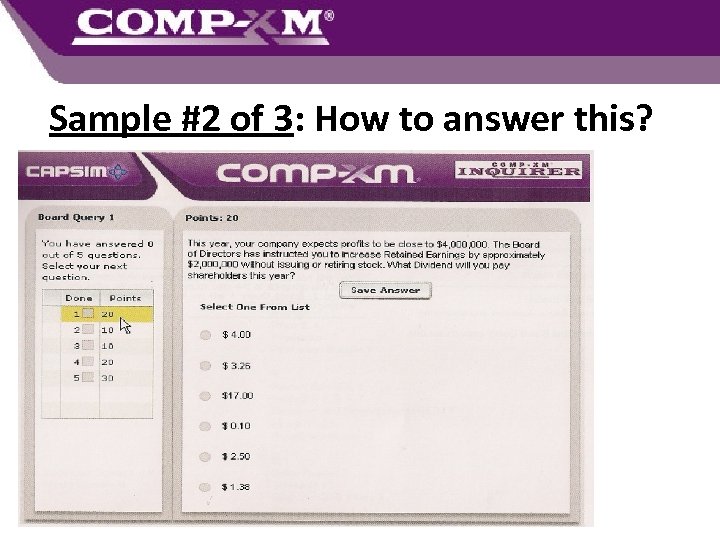 Sample #2 of 3: How to answer this? 