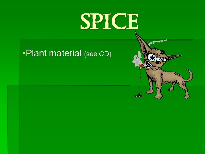 Spice • Plant material (see CD) 