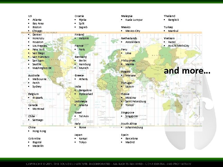 US • • • • Atlanta Bay Area Boston Chicago Denver Honolulu Houston Los