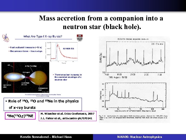 Mass accretion from a companion into a neutron star (black hole). § Role of
