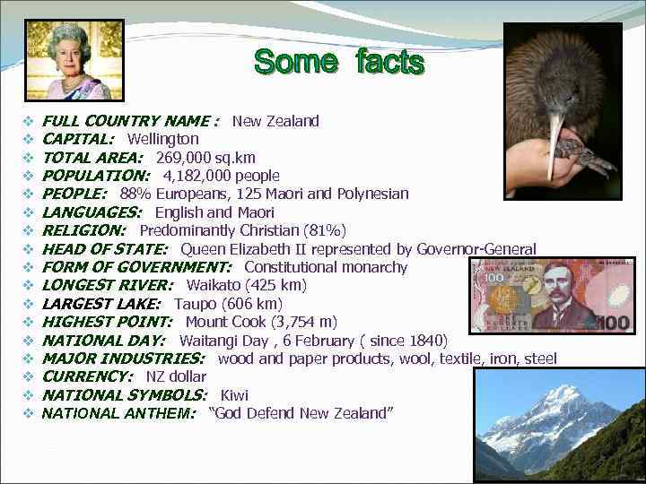 v v v v v FULL COUNTRY NAME : New Zealand CAPITAL: Wellington TOTAL