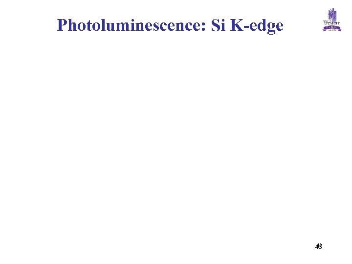 Photoluminescence: Si K-edge 43 43 