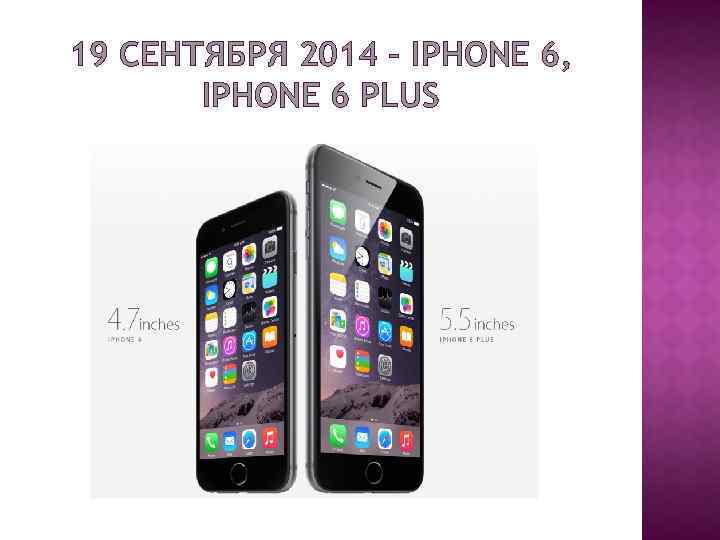19 СЕНТЯБРЯ 2014 – IPHONE 6, IPHONE 6 PLUS 