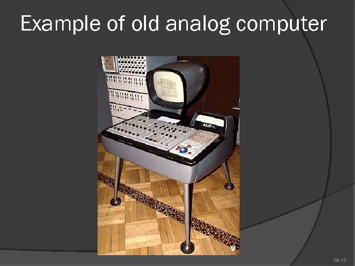 Example of old analog computer 1 A-17 