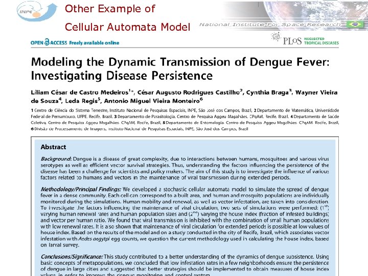 Other Example of Cellular Automata Model 