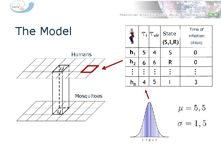 The Model State Time of infection (days) Humans Mosquitoes 