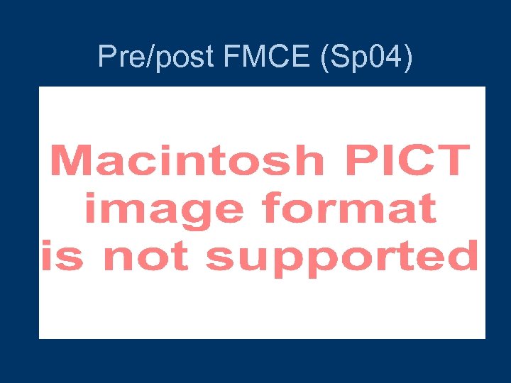 Pre/post FMCE (Sp 04) 