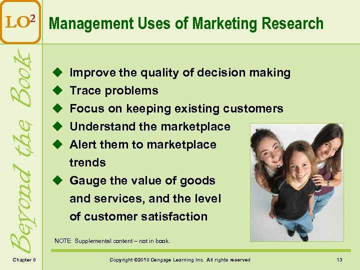 Beyond the Book LO 2 Management Uses of Marketing Research Chapter 8 u u