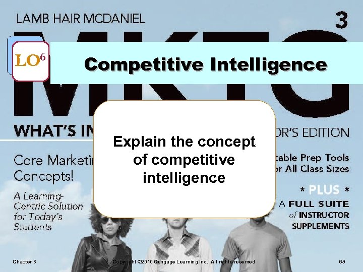 LO 6 Competitive Intelligence Explain the concept of competitive intelligence Chapter 8 Copyright ©