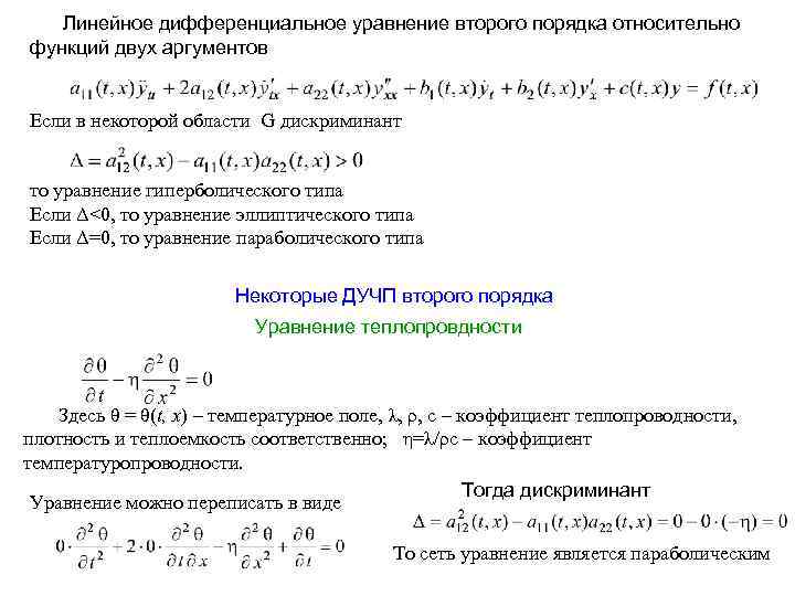 Решение линейного дифференциального уравнения второго порядка