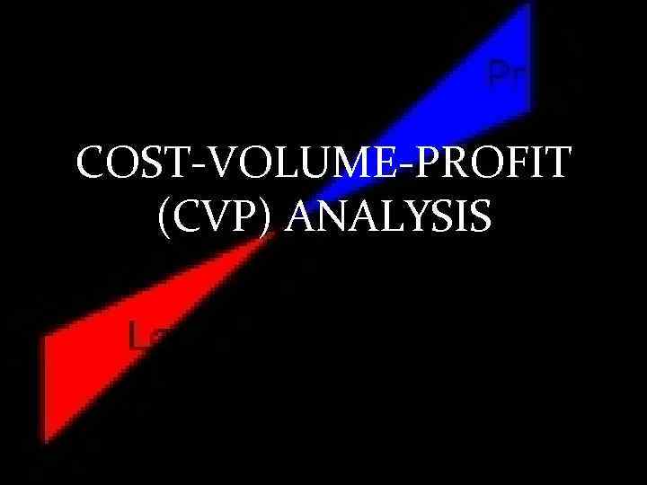 Cost Volume Profit Cvp Analysis Outline What Is Cvp 6835