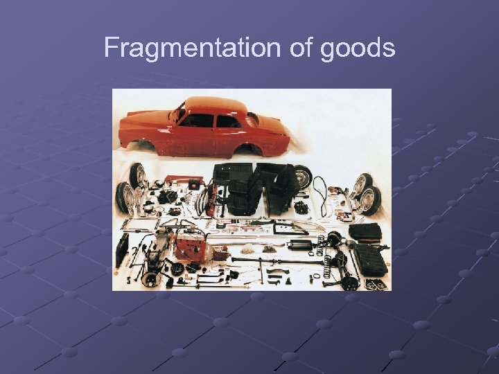 Fragmentation of goods 