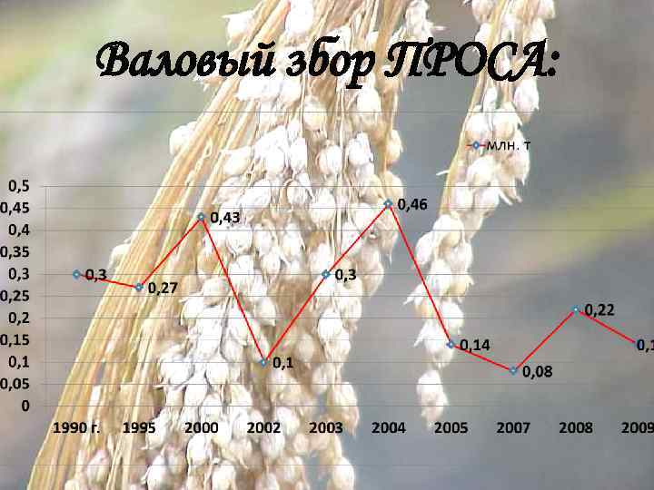 Валовый збор ПРОСА: 