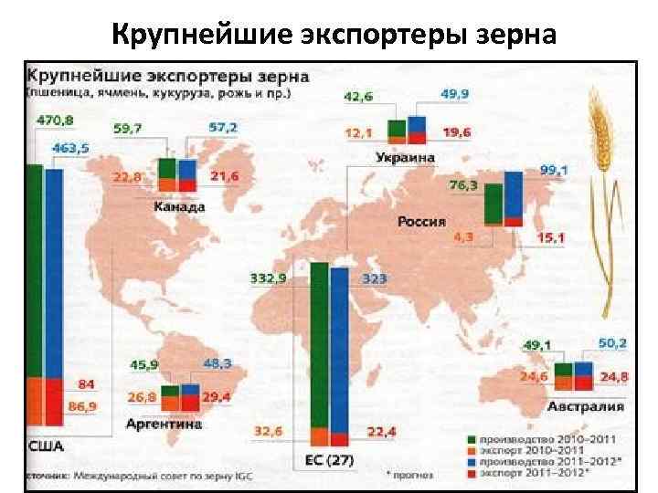 Крупнейшие экспортеры зерна 