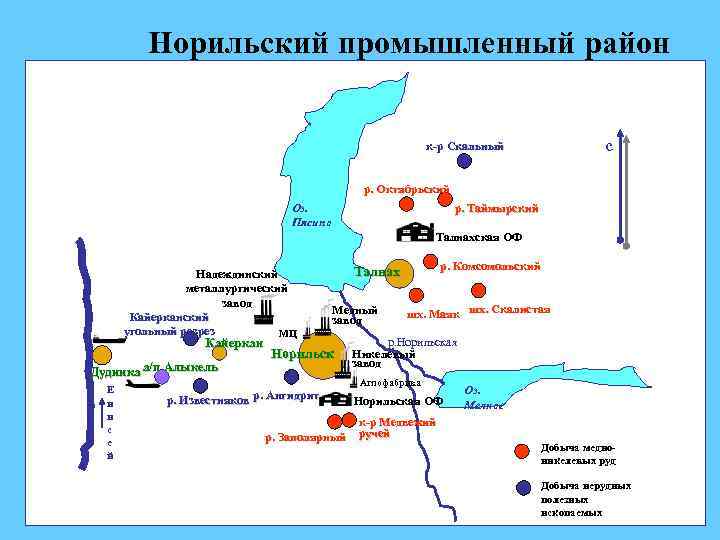 Карта норильского тпк