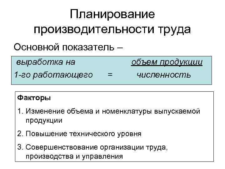 План по труду и заработной плате