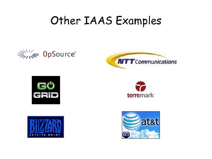 Other IAAS Examples 