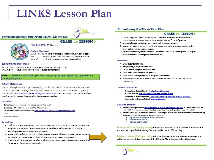 LINKS Lesson Plan 