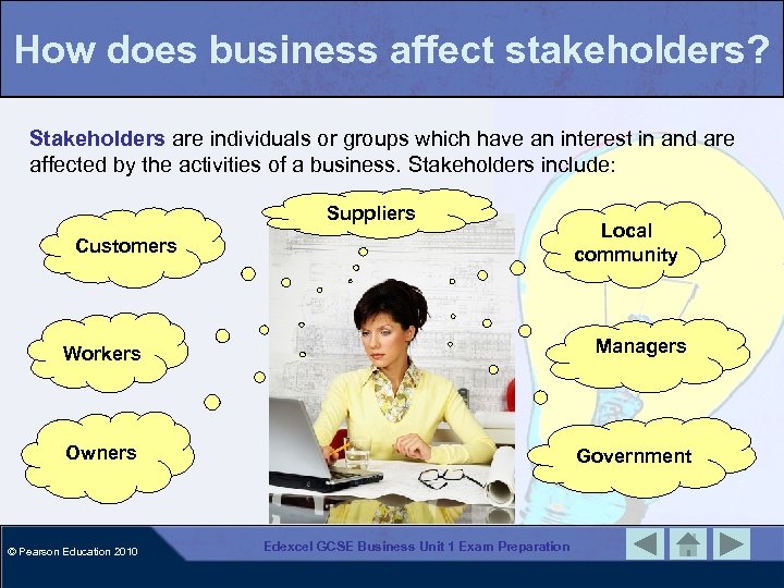 How does business affect stakeholders? Stakeholders are individuals or groups which have an interest