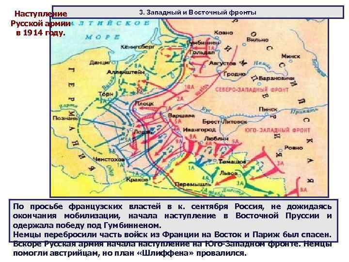 Какой план наступления был принят в германской империи в 1 мировой войне