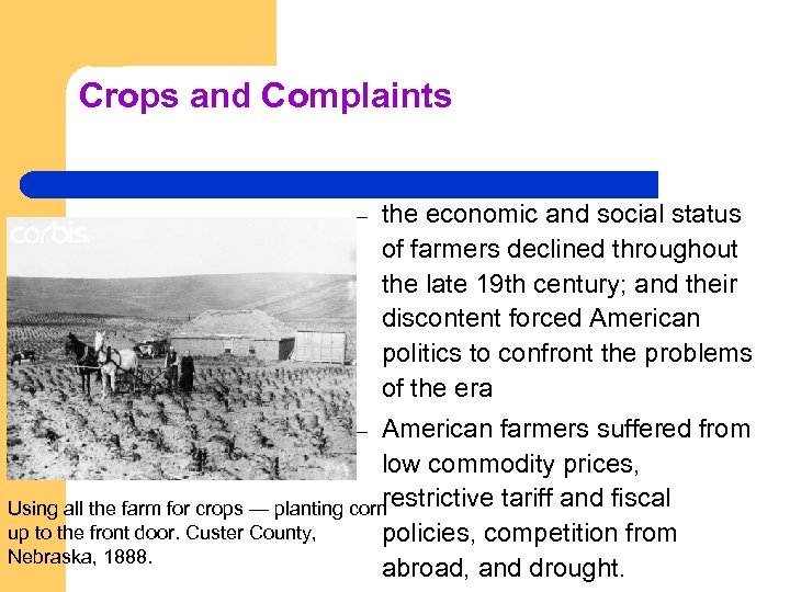 Crops and Complaints – the economic and social status of farmers declined throughout the