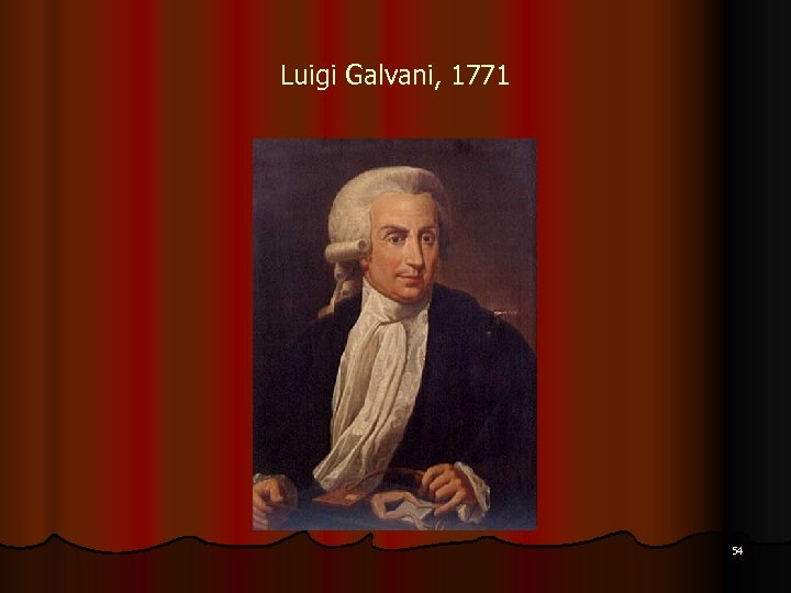 Luigi Galvani, 1771 54 