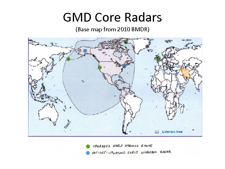 GMD Core Radars (Base map from 2010 BMDR) 