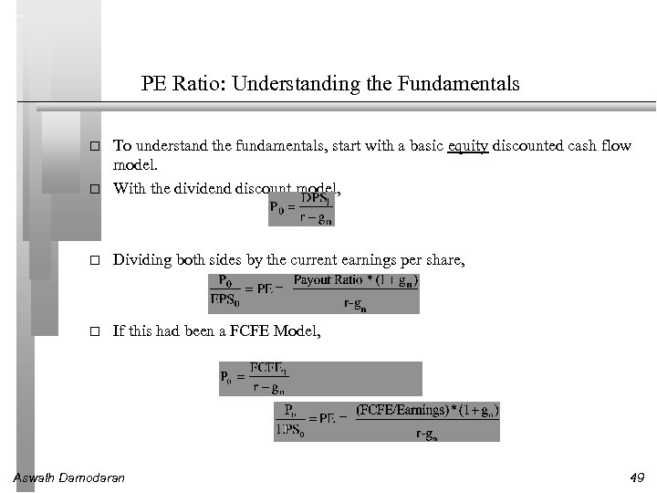 PE Ratio: Understanding the Fundamentals To understand the fundamentals, start with a basic equity