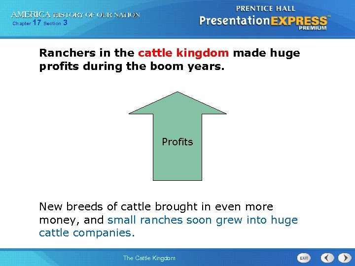 Chapter 17 Section 3 Ranchers in the cattle kingdom made huge profits during the